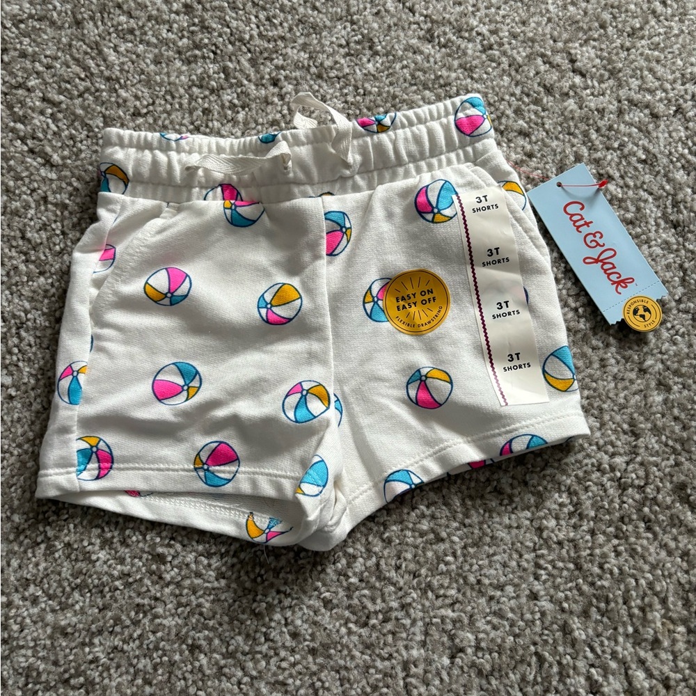Cat & Jack White Elastic Waist Shorts